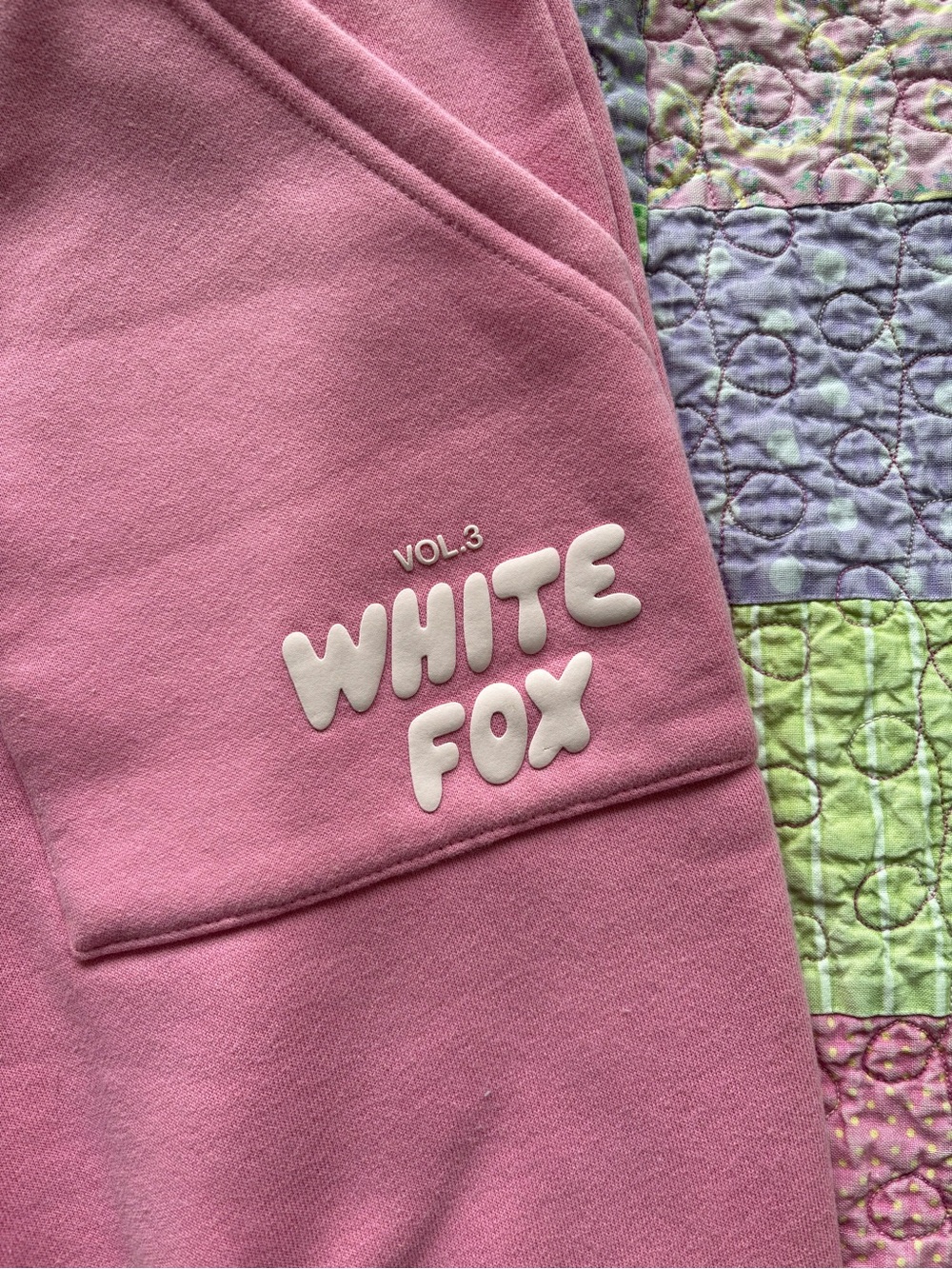 White Fox Wide Leg BUBBLEGUM sweatpant